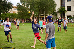 Students playing on campus. Link to Tangible Personal Property